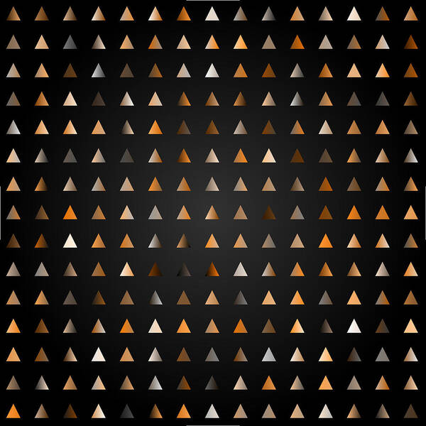 Abstract Digital Algorithm Rithmart Art Print featuring the digital art Tiles.orange.1 by Gareth Lewis