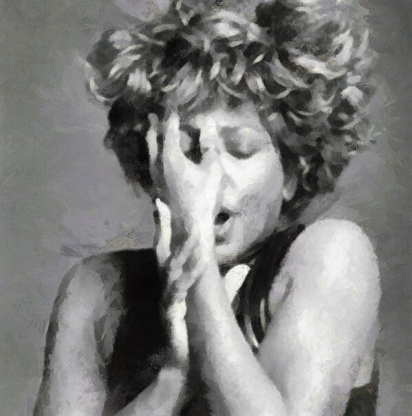 Tina Art Print featuring the photograph Tina Turner - Emotion by Paulette B Wright