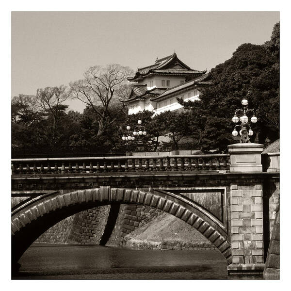 Black And White Art Print featuring the photograph Tokyo Imperial Palace by Jeff Leland