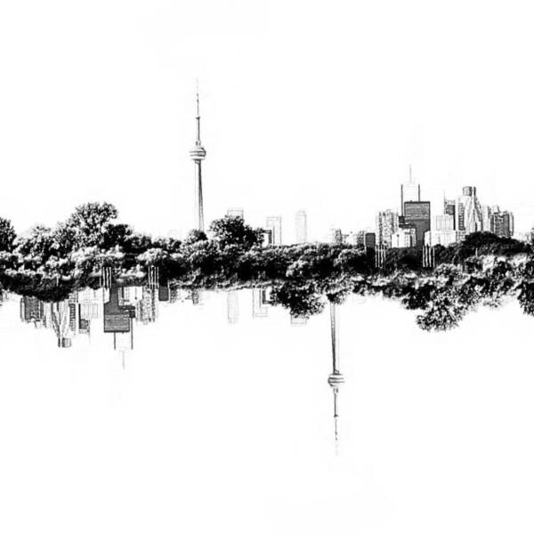 Toronto Art Print featuring the digital art Toronto Reflection by Natasha Marco