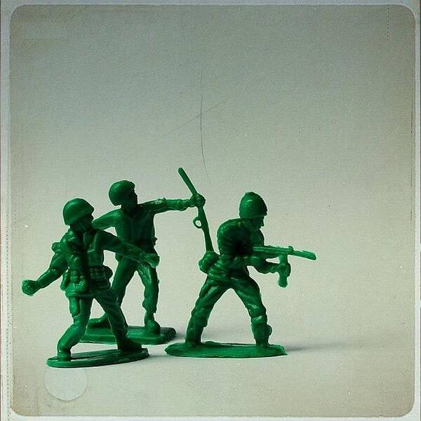 Toy Art Print featuring the photograph #toys #army #armymen #weapons #toy by Sarah Skeen