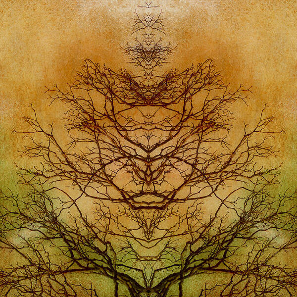 Tree Art Print featuring the digital art Tree of Life Abstract Nature by Melissa Bittinger