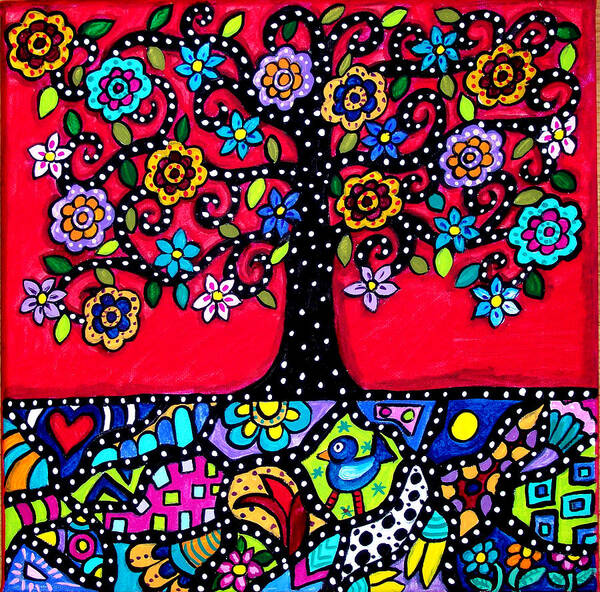 Tree Of Life Print Art Print featuring the painting Tree of Life Eternal Roots by Tori Radford