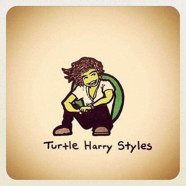 Turtle Harry Styles Art Print by Turtle Wayne - Instaprints