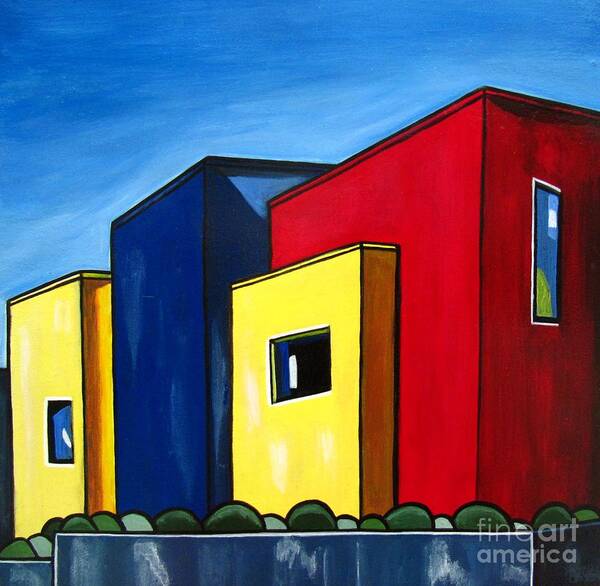 Landscape Art Print featuring the painting Urban 11 by Sandra Marie Adams