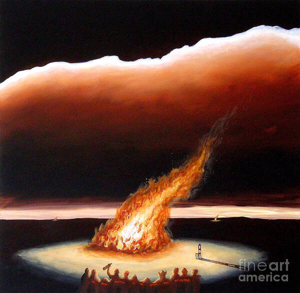 Bonfire Art Print featuring the painting Valborg by Ric Nagualero