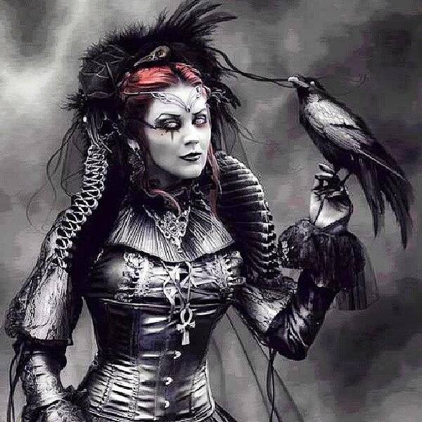 Vampire Gothic Lady #gothic #goth Art Print