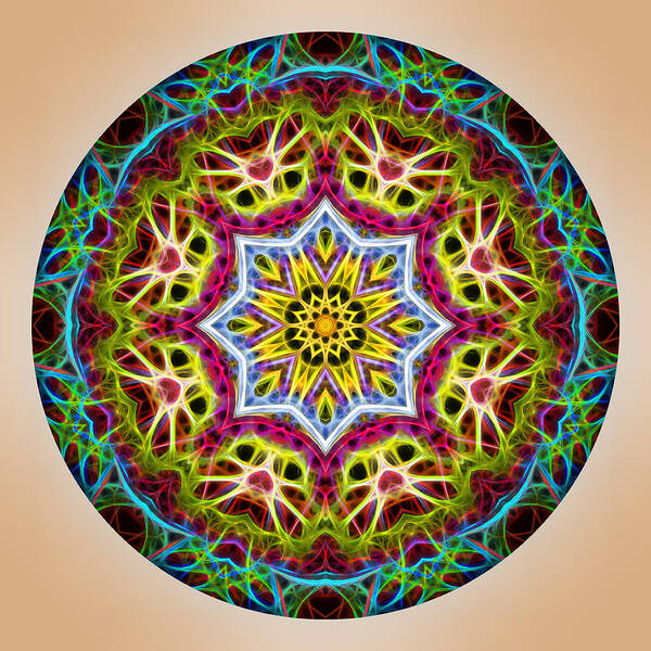 Mandala Art Print featuring the photograph Vibrant Mandala by Beth Sawickie