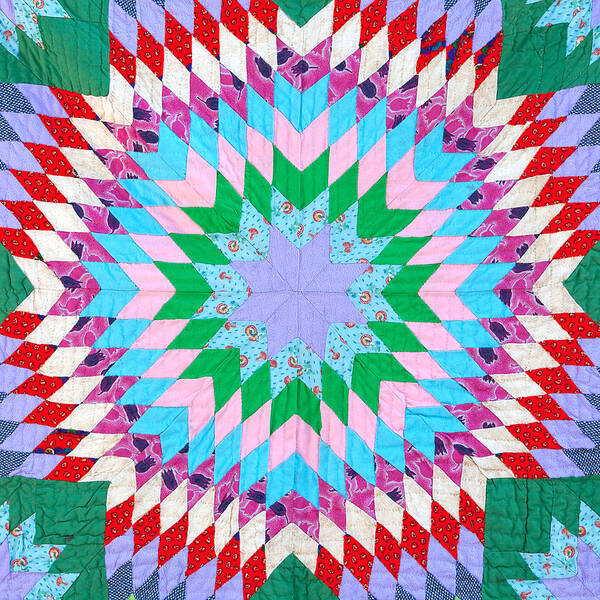 Quilt Art Print featuring the photograph Vibrant Quilt by Art Block Collections