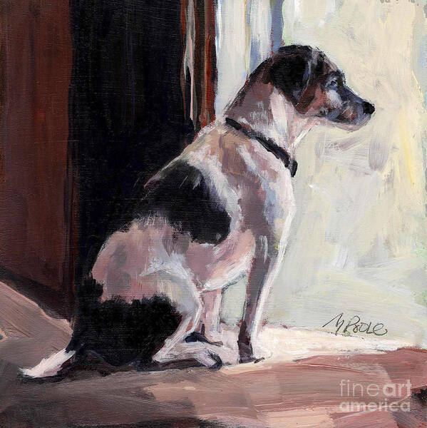 Terrier Art Print featuring the painting Wait and See by Molly Poole