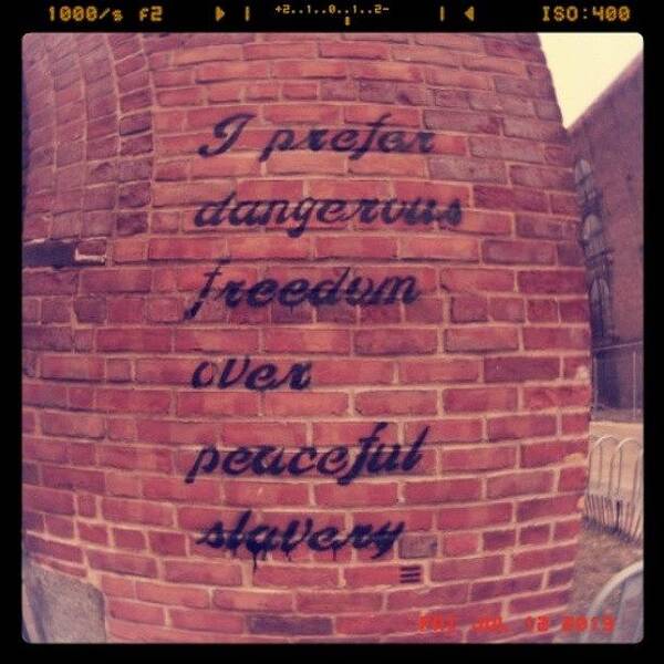 Beauty Art Print featuring the photograph #wall #brick #text #writing #words by Katie Ball