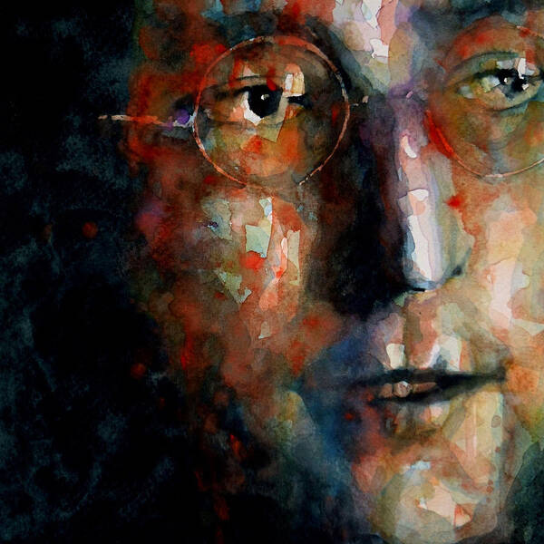 John Lennon Art Print featuring the painting Watching the Wheels by Paul Lovering
