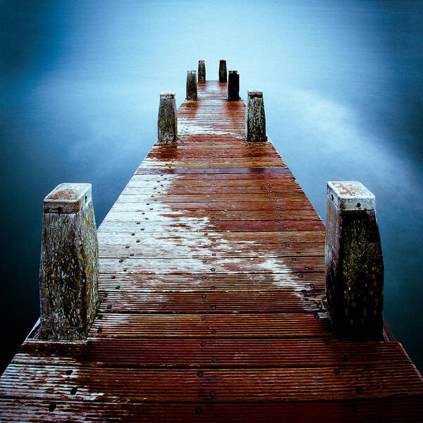 Seascape Art Print featuring the photograph Water on the Jetty by Dave Bowman