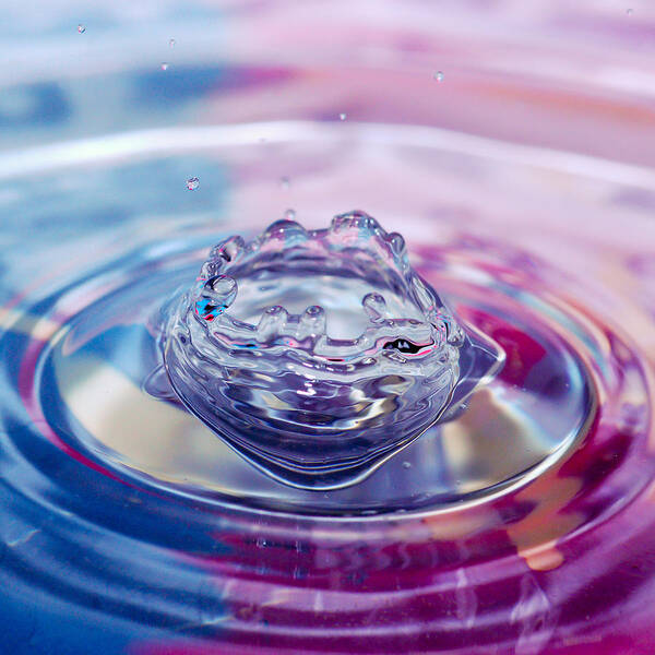 Water Drop Art Print featuring the photograph Water Splash Bowl by Crystal Wightman