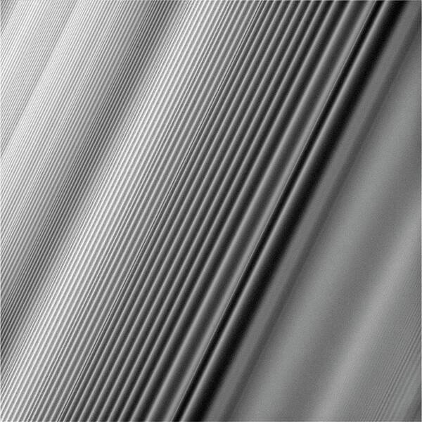 2000s Art Print featuring the photograph Wave In Saturn's Rings by Nasa/jpl-caltech/space Science Institute/science Photo Library