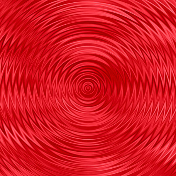 Abstract Art Print featuring the digital art Wavy Red Background by Valentino Visentini