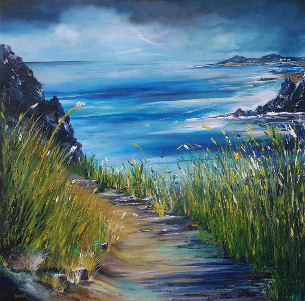 Ireland Art Print featuring the painting West coast of Ireland by Conor Murphy