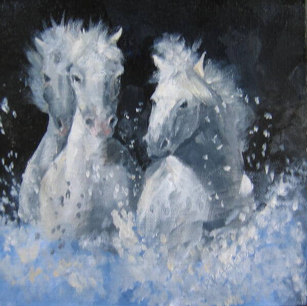 Wild Horses Art Print featuring the painting Wild Horses by Susan Richardson