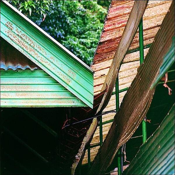 Thailand Art Print featuring the photograph >/ Rural Geometry #thailand #roof by A Rey