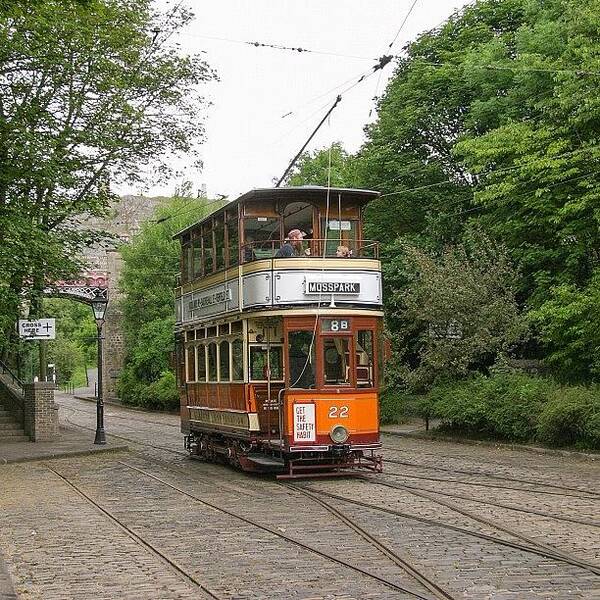 Trolley Art Print featuring the photograph Glasgow Tram No 22 At Crich Tramway #1 by Dave Lee