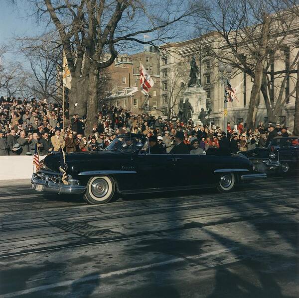 History Art Print featuring the photograph President John F. Kennedy And First #1 by Everett