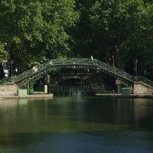 Bridge Art Print featuring the photograph Paris - Canal St Martin #2 by Tony Tecky