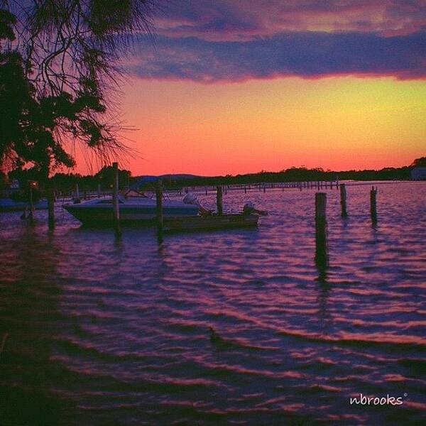 Instagramhub Art Print featuring the photograph #sunset #forster #australia #4 by Nicole Brooks
