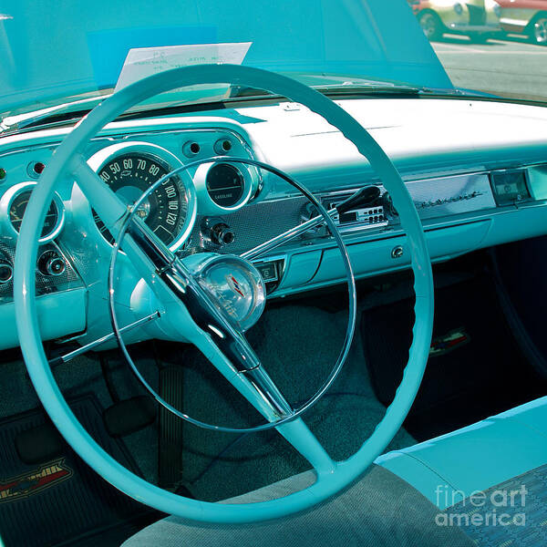 57 Chevy Art Print featuring the photograph 57 Chevy Bel Air Interior by Mark Dodd