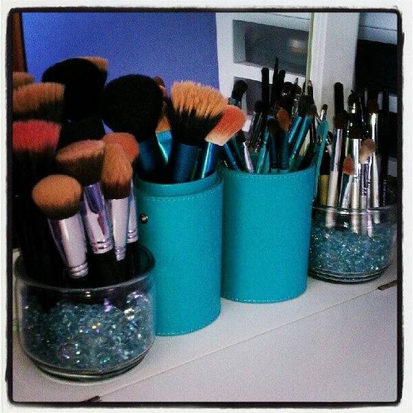  Art Print featuring the photograph About $400 Worth Of Makeup Brushes! by Chelsea Cherry