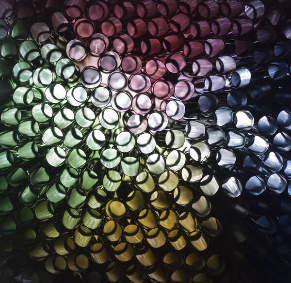 Coloured Drinking Straws Art Print featuring the photograph Abstract Straws by Steve Purnell