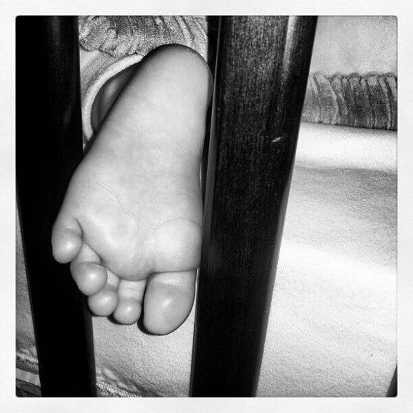 Boy Art Print featuring the photograph Baby Foot. #baby #foot #sleep #sleeping by Jess Gowan