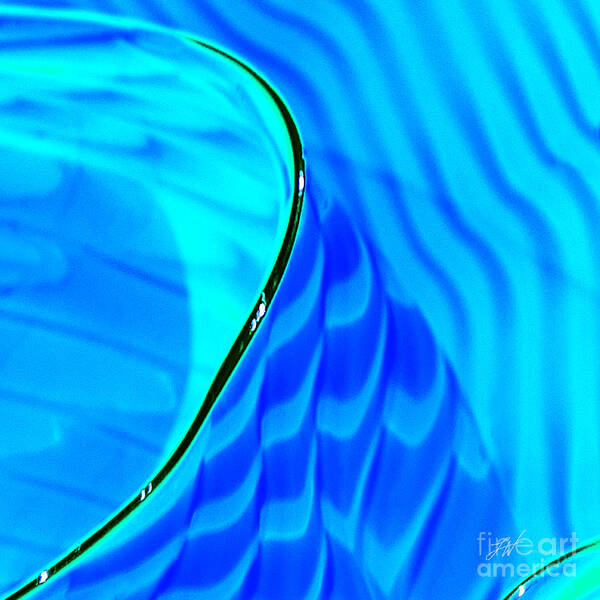Art Glass Art Print featuring the photograph Blue and Green by Artist and Photographer Laura Wrede