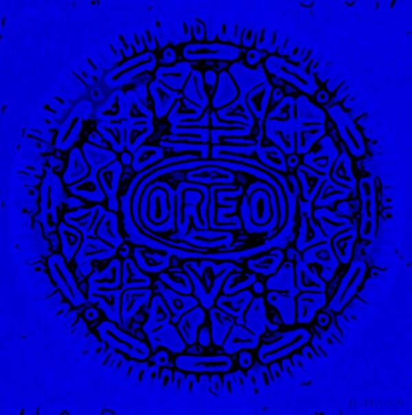 Oreo Art Print featuring the photograph Blue Oreo by Rob Hans