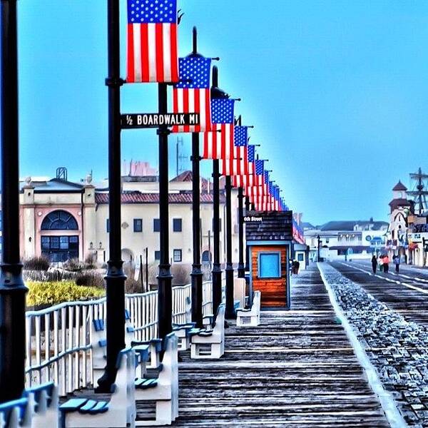 South Jersey Art Print featuring the photograph Boardwalk On Mother's Day - Edited by Penni D'Aulerio