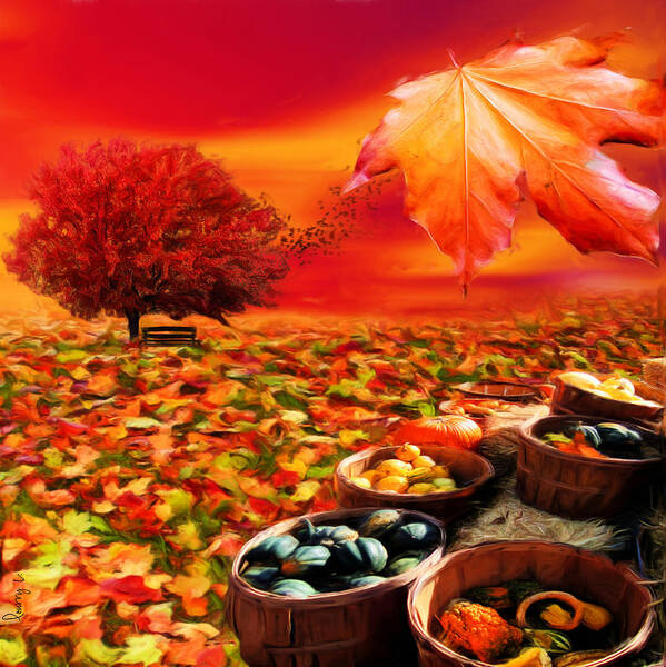 Autumn Art Print featuring the photograph Bounteous by Lourry Legarde
