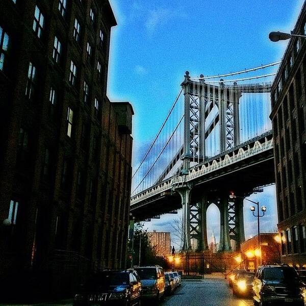 Bridge Art Print featuring the photograph #brooklyn #ny #newyork #newyorker by Joel Lopez