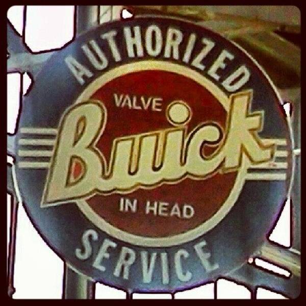 Car Art Print featuring the photograph Buick Sign by Stacy C Bottoms