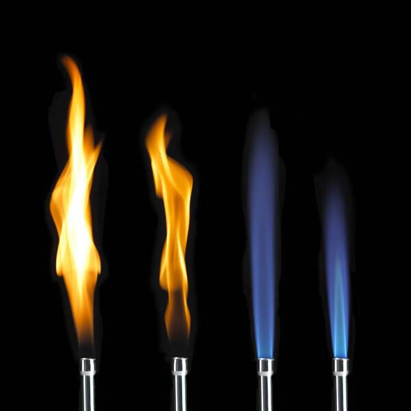 Flame Art Print featuring the photograph Bunsen Burner Flame Sequence by 