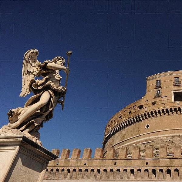 Tagstagram Art Print featuring the photograph #castelsantangelo, Is A Towering by Jay Delavin