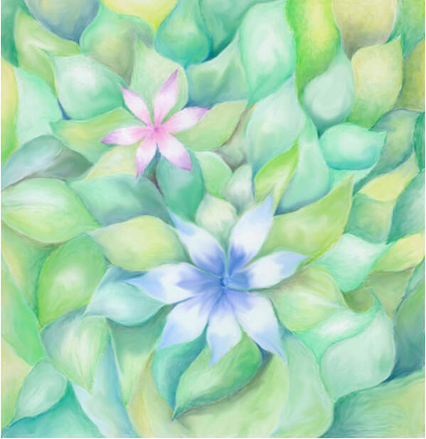 Flowers Art Print featuring the drawing Celtic Flowers by Linda Pope