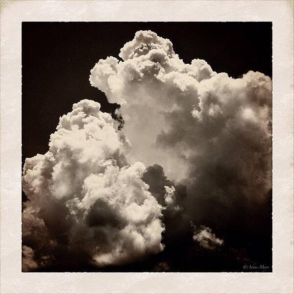 Beautiful Art Print featuring the photograph Climbing Clouds - Ominous Sky. #clouds by Photography By Boopero