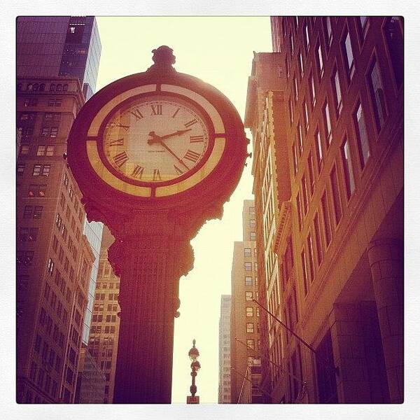 Clock Art Print featuring the photograph Clock in New York by Dan Taylor