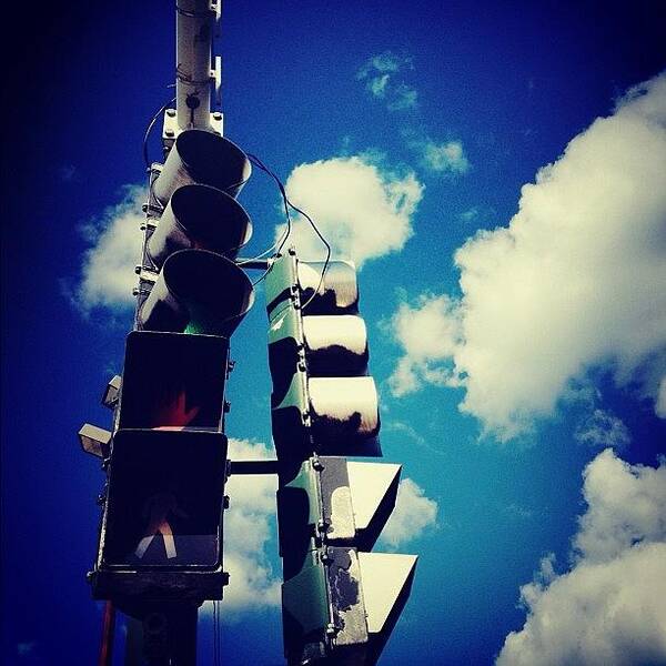 Iphoneonly Art Print featuring the photograph Clouds. & Streetlights. Chicago by Jonathan Herrera