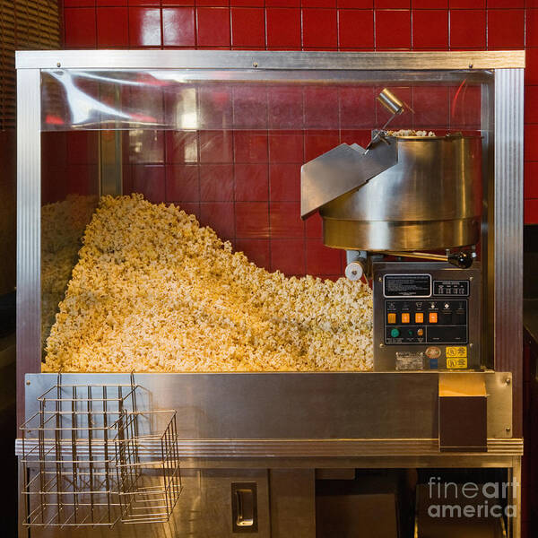 Commercial Popcorn Machine Wood Print by Andersen Ross - Fine Art America
