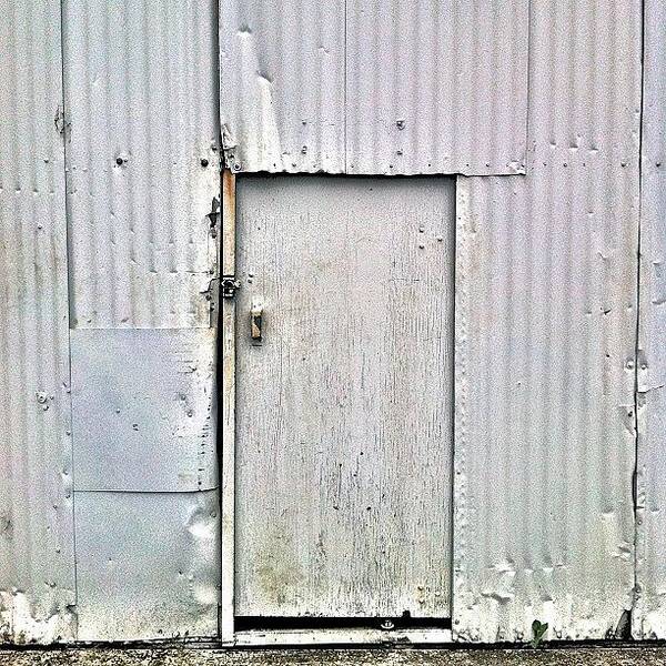 Doorsgalore Art Print featuring the photograph Corrugated White by Julie Gebhardt