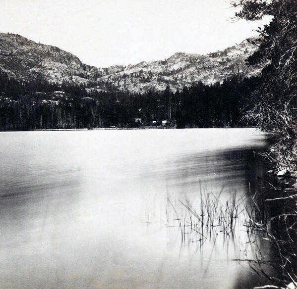 donner Lake Art Print featuring the photograph Donner Lake and Pass - California - c 1865 by International Images