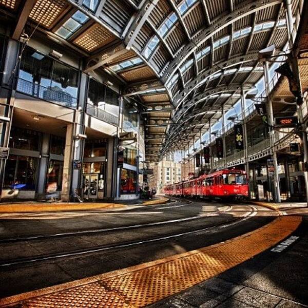  Art Print featuring the photograph Downtown San Diego Trolley Station by Larry Marshall