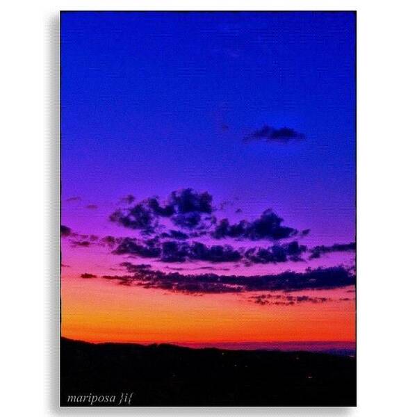 Nature Art Print featuring the photograph Dusk over Pigeon Mountains by Mari Posa