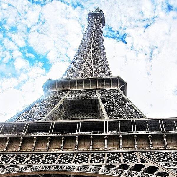 Insta Art Print featuring the photograph #eiffel #tower #paris #sky #skyporn by Ryan Richbourg