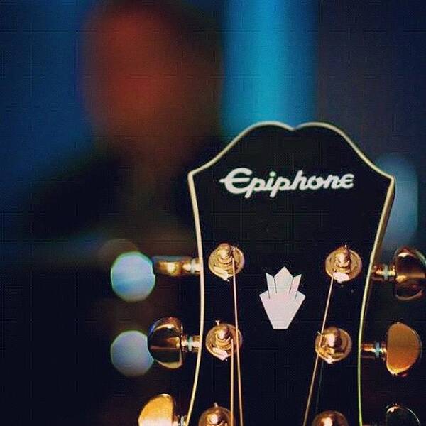 Epiphone Art Print featuring the photograph #epiphone #guitar #man #love by Toonster The Bold